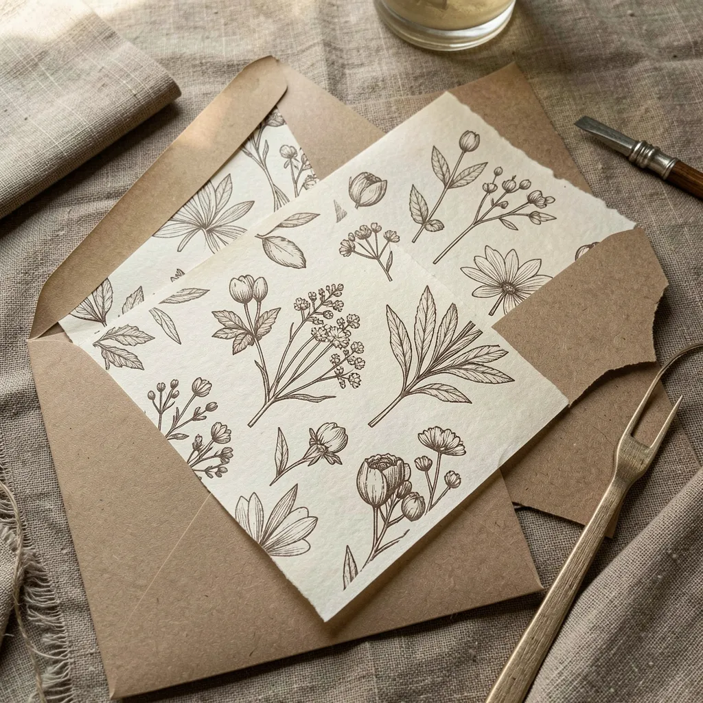 Custom letterpress stationery set